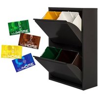 Wellhome Cubo de Basura con 2 Compartimentos 68L