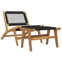 Silla de Jardín con Reposapiés Vidaxl