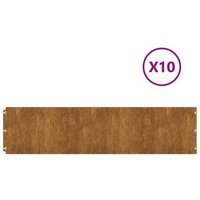 Bordes de Césped Flexibles 10 Piezas 25x103 cm Acero Corten Bordes de Césped Flexibles 10 Piezas 25x103 cm Acero Corten