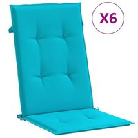 Cojines de Silla con Respaldo Alto 6 Unidades Tela