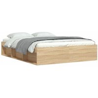 Estructura de Cama Roble Sonoma 160x200 cm Vidaxl