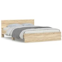 Estructura de cama con cabecero Roble Sonoma 140x200 cm Vidaxl