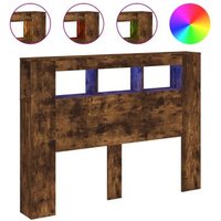 Cabecero de Madera con LED Roble Ahumado 140 cm Cabecero de Madera con LED Roble Ahumado 140 cm