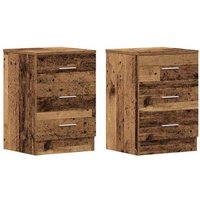 Mesitas de noche de madera contrachapada 38x35x55cm (2uds Vidaxl)