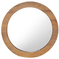 Espejo Redondo de Pared Teca 60 cm