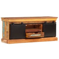 Mueble para TV de Madera Maciza Reciclada 110x30x45 cm