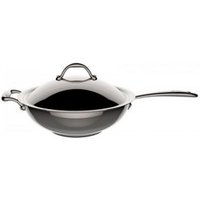 Lagostina Sartén Wok De Acero Inoxidable 30 Cm Con Tapa Lagostina Sartén Wok De Acero Inoxidable 30 Cm Con Tapa