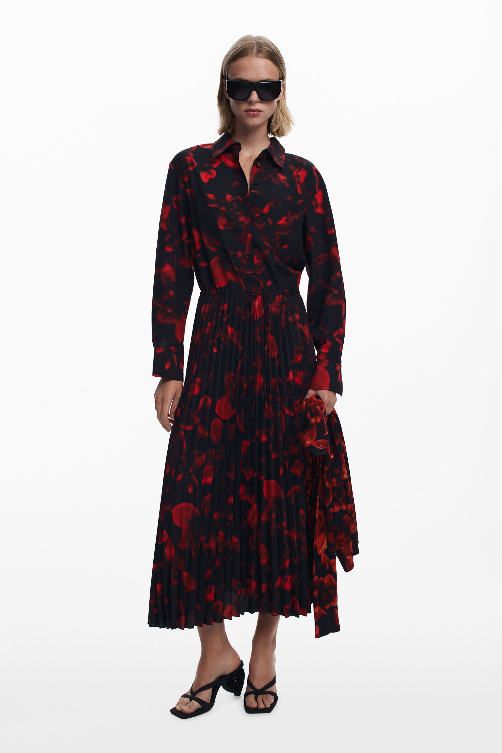 Vestido camisero plisado Desigual para hombre