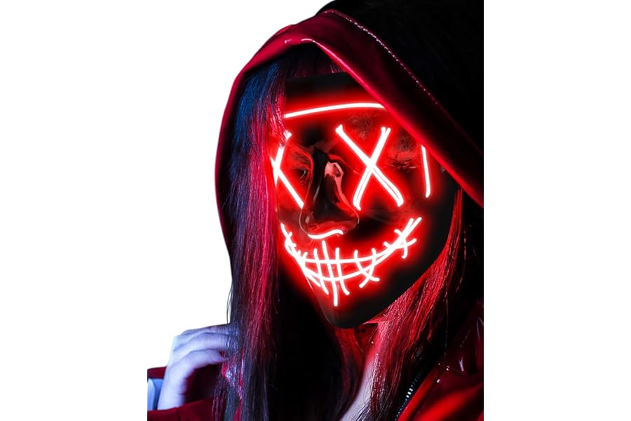 Máscara de Halloween con luz LED AnanBros Máscara de Halloween con luz LED AnanBros