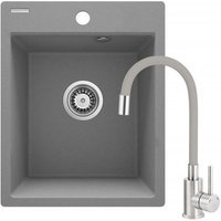 Lavaplatos de granito con grifo y una cavidad