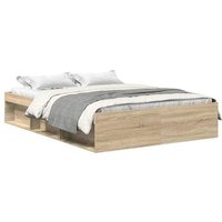 Cama Doble Estructura Roble Sonoma 160x200 Cm Cfw1803792