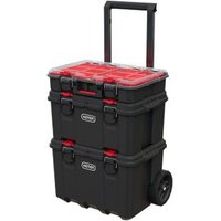 Keter Stack'n'roll Juego de Cajas con Ruedas y Asa Telescópica (150l)