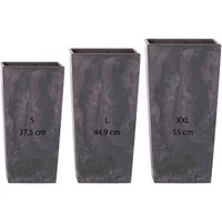 Pack 3 Macetas Prosperplast Urbi Square Effect Antracita