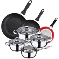 Set de Sartenes San Ignacio Ø16cm Ø20cm Ø24cm y Batería de Cocina 7 Piezas Acero Inoxidable