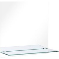 Espejo De Pared Con Estante De Vidrio Templado 60x60 Cm Espejo De Pared Con Estante De Vidrio Templado 60x60 Cm