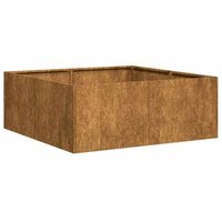Jardinera de Acero Corten Oxidado 80x80x30 cm - Vidaxl