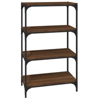 Estantería Librería Armario de Libros Contrachapada y Acero Roble 60x33x100 cm CFW760283