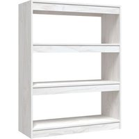Armario de Libros Divisor Madera Maciza Pino 100x30x103 cm CFW760842