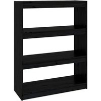 Estantería "Madera Pino" 80x30x103,5 Cm Negra Estantería "Madera Pino" 80x30x103,5 Cm Negra