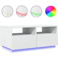 Mesa de café con luces LED 90x49x40 cm CFW772482