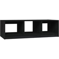 Mesa de Café Madera Maciza de Pino Negro 110x50x34 cm CFW774831