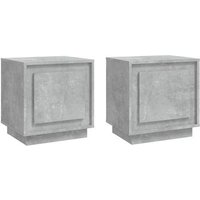 Pack 2 Mesitas de Noche Auxiliares Madera Gris Hormigón 44x35x45 Cm Cfw23211 Pack 2 Mesitas de Noche Auxiliares Madera Gris Hormigón 44x35x45 Cm Cfw23211