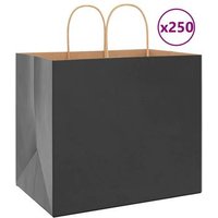Bolsas de Papel Kraft con Asas 250uds 32x22x28cm Negra Vidaxl Bolsas de Papel Kraft con Asas 250uds 32x22x28cm Negra Vidaxl
