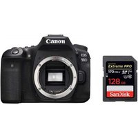 Canon EOS 90D SLR Digital Camera Body con Tarjeta SDXC SanDisk Extreme PRO 128 GB