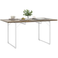 Mesa de Comedor Extensible Homcom 120-160x80x75cm Mesa de Comedor Extensible Homcom 120-160x80x75cm