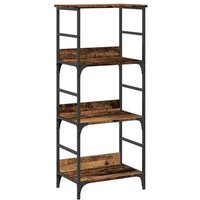 Armario de Libros de Madera Ingeniería Envejecida 50x33x117,5 cm