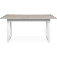Mesa de Comedor Extensible Travertino y Blanco L160-200 cm - Houston Mesa de Comedor Extensible Travertino y Blanco L160-200 cm - Houston
