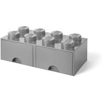 Caja de Almacenaje Apilable Lego con 2 Cajones Gris Caja de Almacenaje Apilable Lego con 2 Cajones Gris