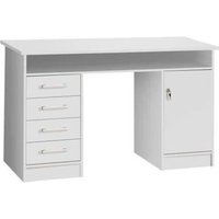 Escritorio Llave Recto 126 cm con 1 Puerta y 4 Cajones