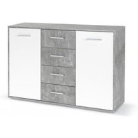 Aparador Bajo 2 Puertas y 4 Cajones 122,6 cm Aparador Bajo 2 Puertas y 4 Cajones 122,6 cm