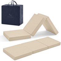 Colchón Plegable 65x195 cm de Espuma HD de Memoria Transpirable con Funda Lavable