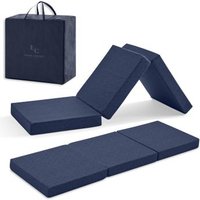 Colchón Plegable 90x195 cm Espuma HD de Memoria, Funda Lavable, 10 cm de Altura