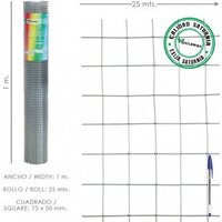 Malla Electrosoldada Galvanizada 75x50 180cm 25m Malla Electrosoldada Galvanizada 75x50 180cm 25m
