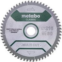 Metabo Hoja De Sierra "multi Cut - Classic", 216x30 D60 Metabo Hoja De Sierra "multi Cut - Classic", 216x30 D60