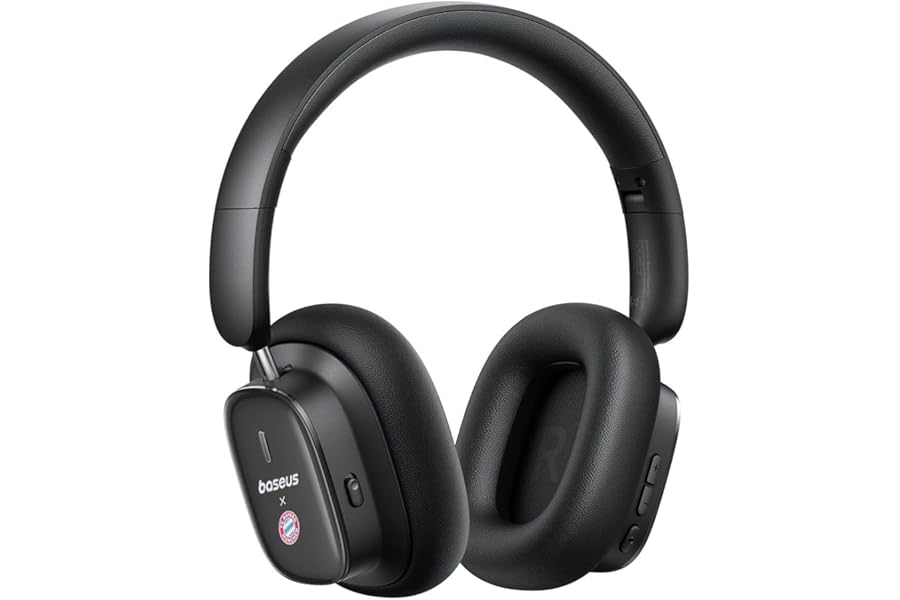 Baseus Auriculares con cancelación de ruido activo y batería de 100 horas