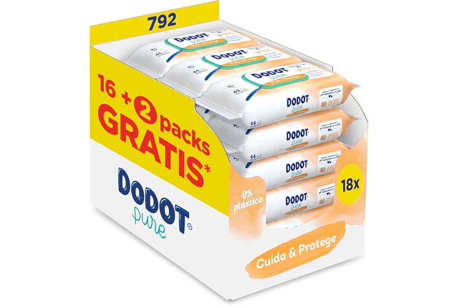 Dodot Toallitas Pure Cuida & Protege Para Bebé, 792 Toallitas Dodot Toallitas Pure Cuida & Protege Para Bebé, 792 Toallitas