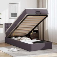 Estructura de Cama Otomana con Almacenamiento de Cuero Sintético 90x200 cm Estructura de Cama Otomana con Almacenamiento de Cuero Sintético 90x200 cm