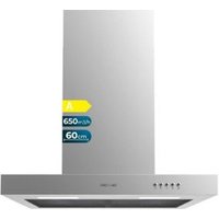 Campana Extractora Bolero Flux Tm 606500 60 cm Inox 165 W 650 m³/h Control mecánico 3 niveles