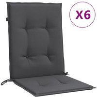 Cojines de respaldo bajo para silla 6 unidades Vidaxl