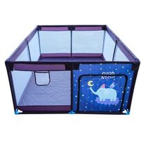 Parque Infantil Rectangular Suave Elephant Night Para Bebés Parque Infantil Rectangular Suave Elephant Night Para Bebés