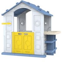 Casa de juego con aro de baloncesto y lavabo Casa de juego con aro de baloncesto y lavabo