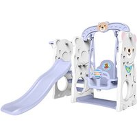 Columpio de Baloncesto 3 en 1 con Tobogán Columpio de Baloncesto 3 en 1 con Tobogán