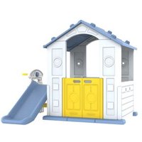 Casa con tobogán y lavabo con techo Casa con tobogán y lavabo con techo