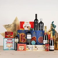 Cesta Gourmet Navideña con Cava, Vino Rioja y Ginebra