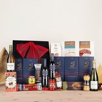 Cesta Gourmet Ibérico Cinco Jotas con Vinos Rioja Lan y Cava Clos Gelida