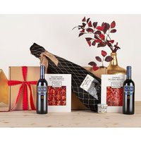 Cesta Ibérico Con Paleta Casta Noble Loncheados Enrique Tomás Crema De Queso Y 2 Riojas Lan Reserva